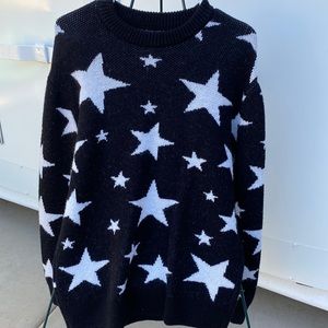 Zara Mens Star Jacquard Sweater
